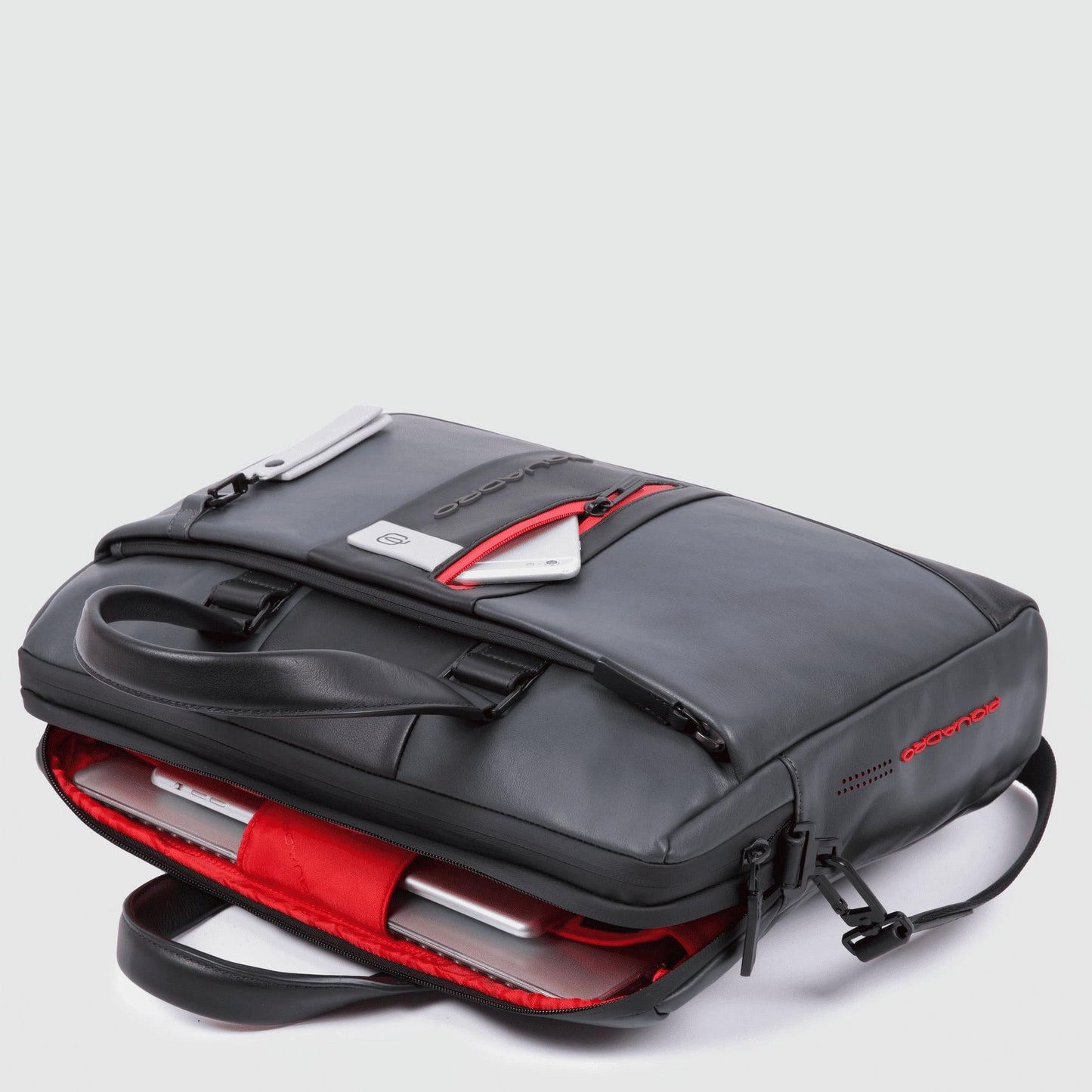 PIQUADRO Cartella a due manici porta PC e porta iPad®10,5" Grigio/nero 