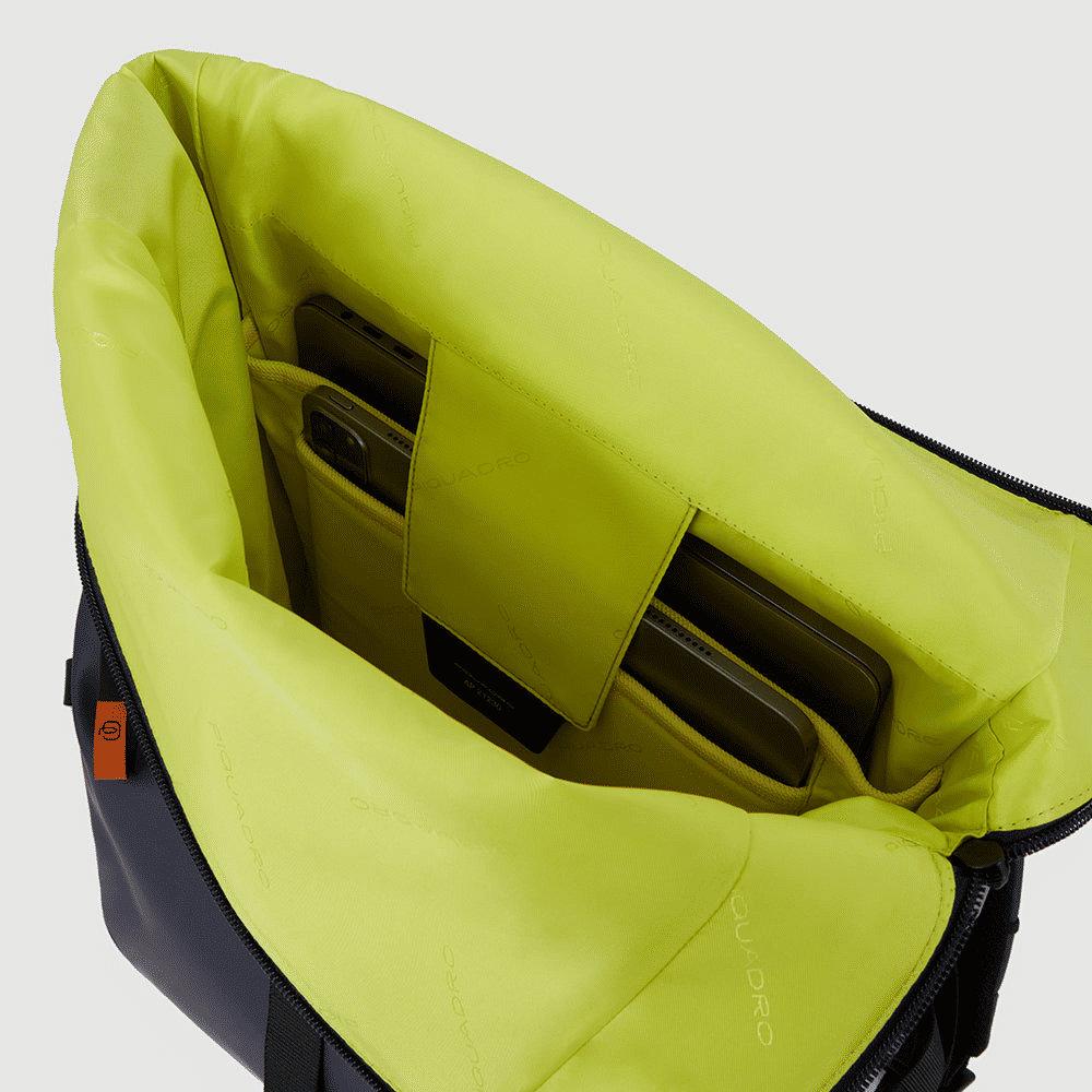 PIQUADRO Zaino roll-top per PC e iPad® Nero 
