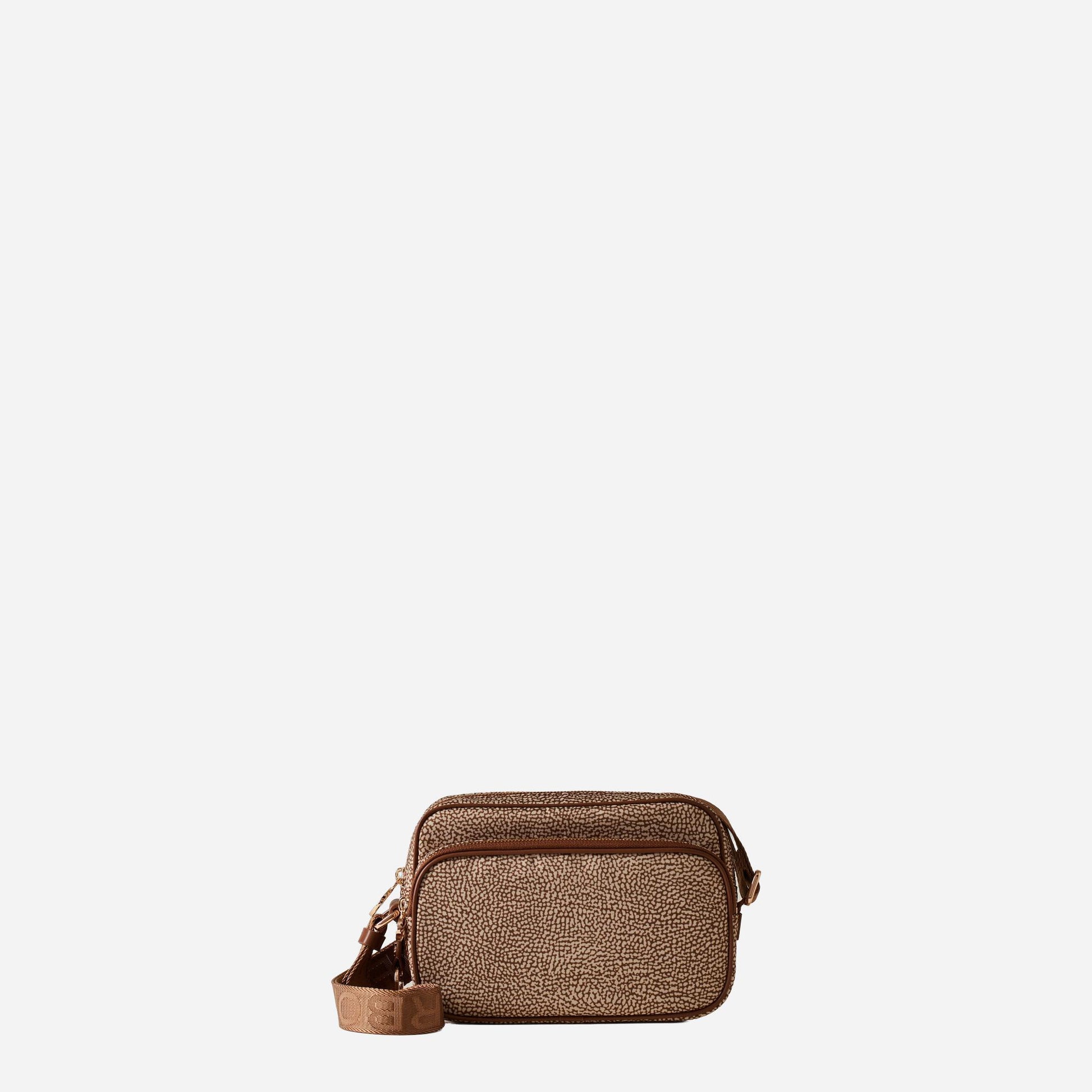 borbonese CAMERA CASE SMALL Beige/marrone 