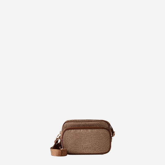 borbonese CAMERA CASE SMALL Beige/marrone 