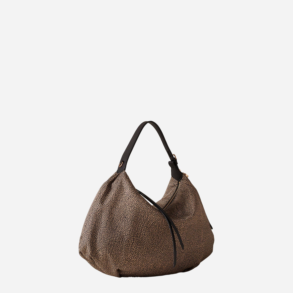 borbonese PRIVE BORSA HOBO MEDIUM OP NATURALE/NERO 
