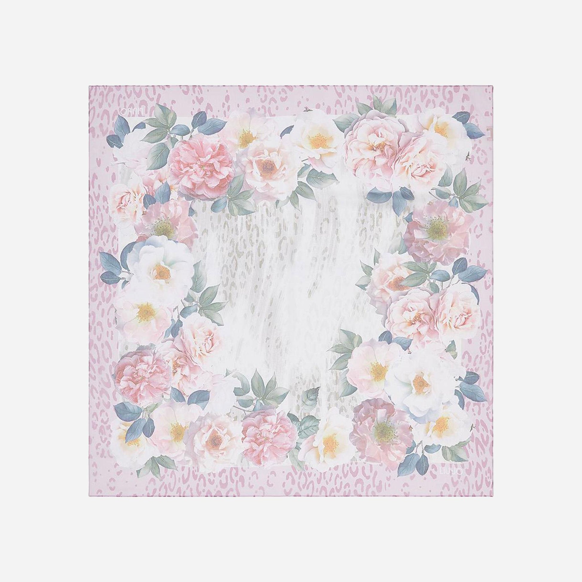 LIU JO Foulard grande con peonie Soft peony 