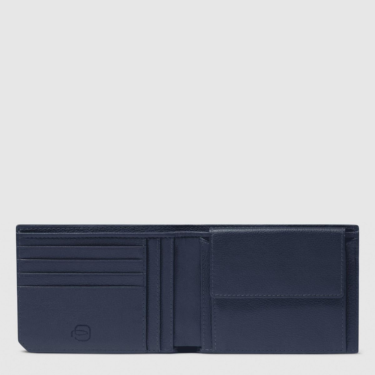 PIQUADRO Portafogli uomo in pelle con portamonete Blu 