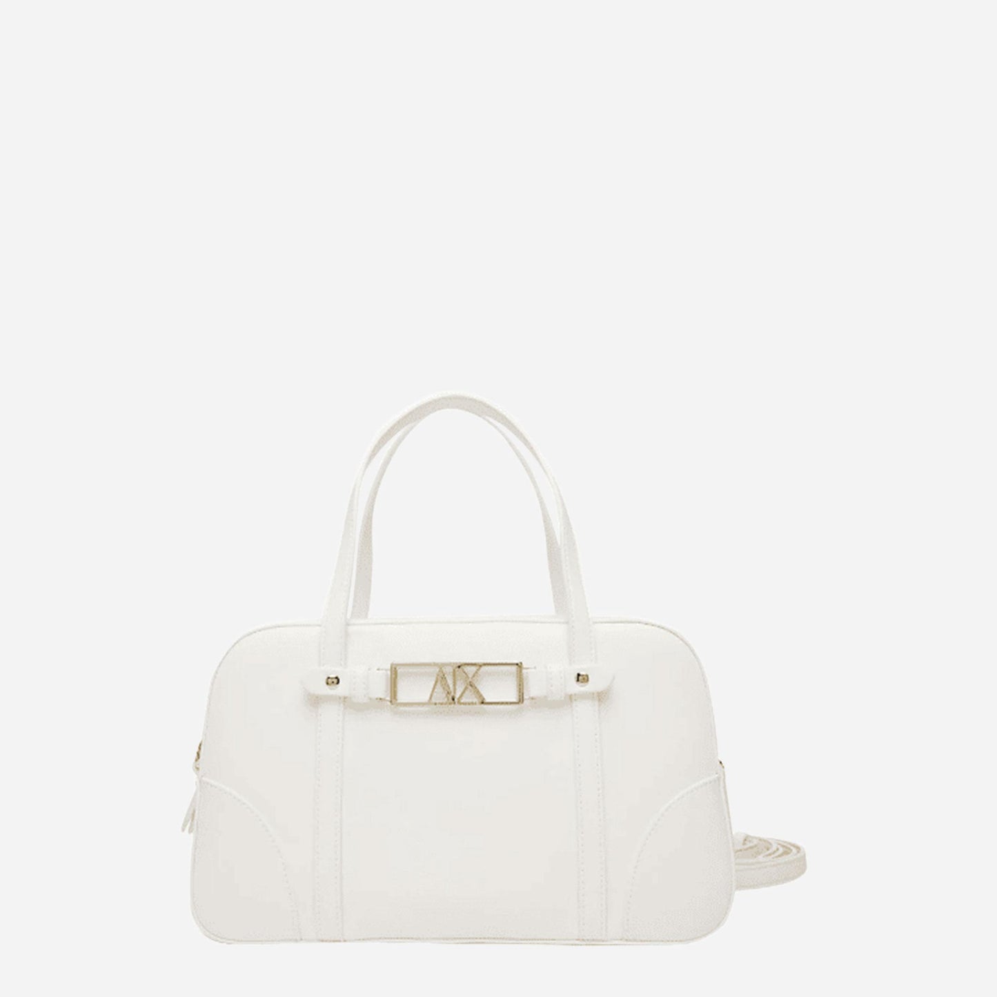 ARMANI EXCHANGE Borsa a mano piccola in ecopelle Off White 