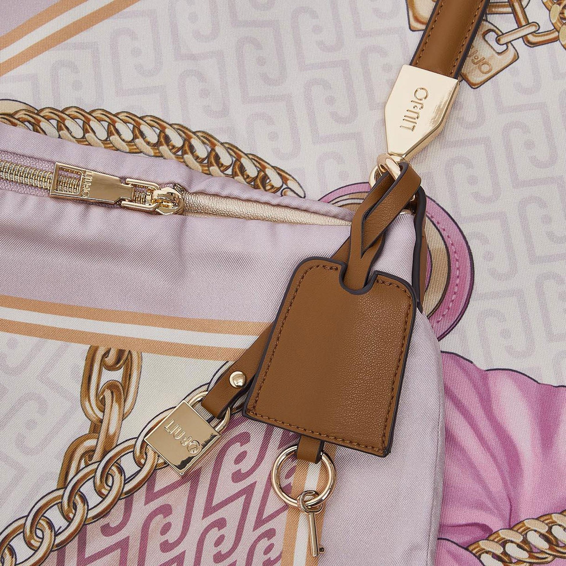 LIU JO Borsa foulard media St.metall.soft peony 