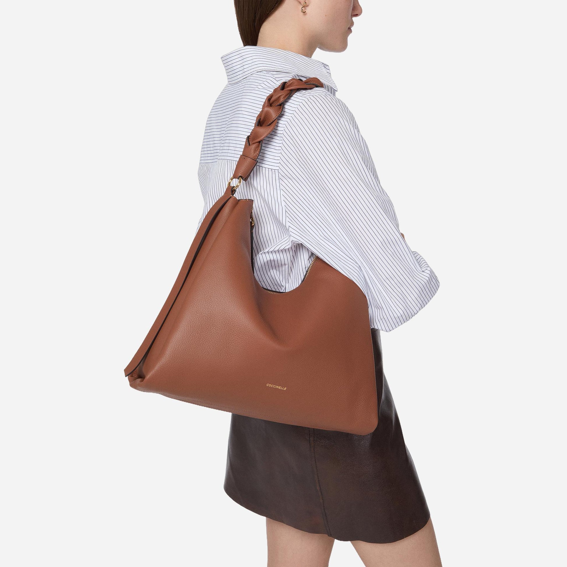 coccinelle Boheme Medium COGNAC/NOIR 