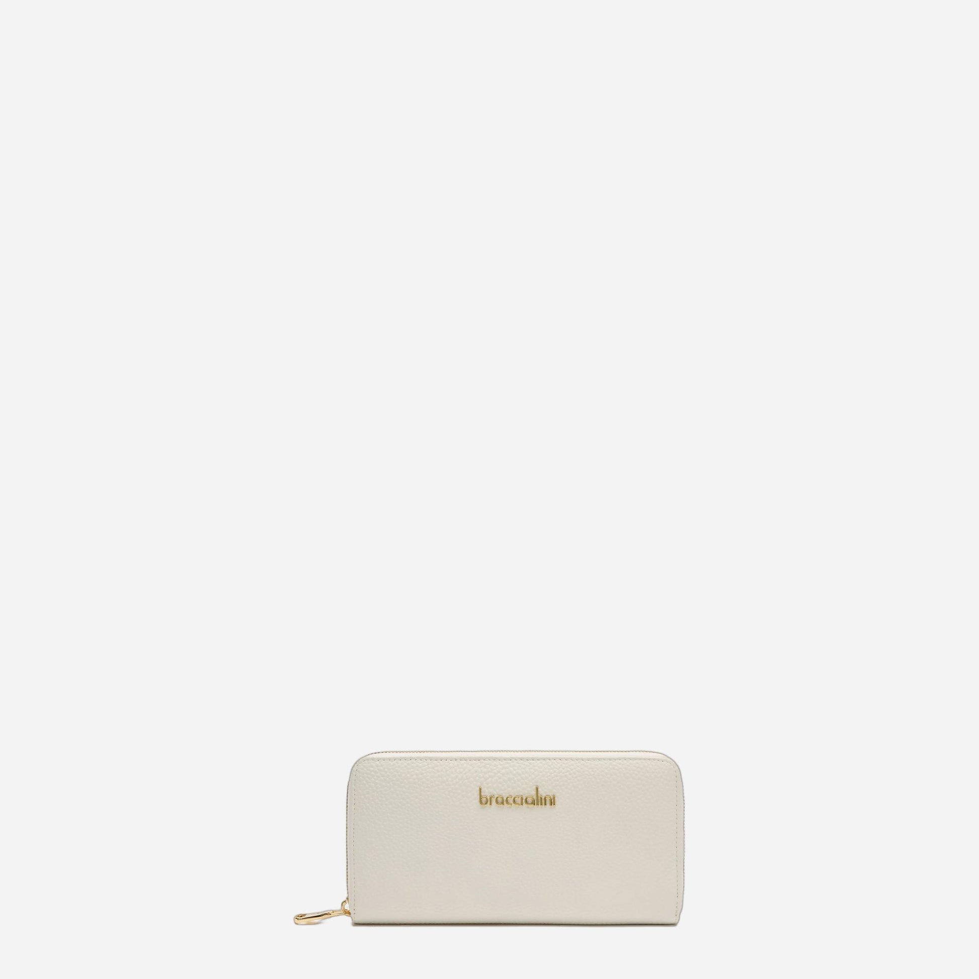 Braccialini PORTAFOGLIO BRACCIALINI BASIC PELLE Bianco 