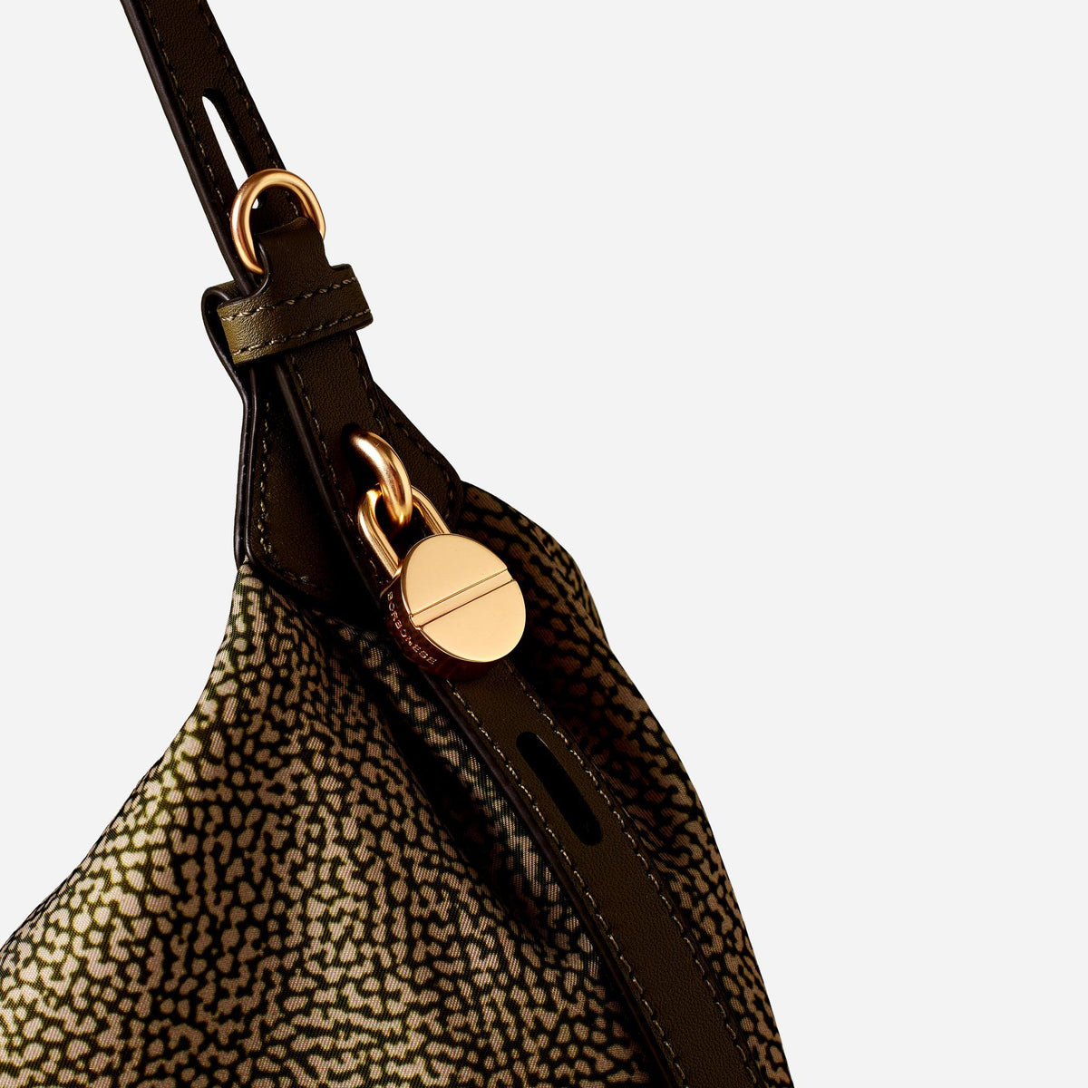 borbonese PRIVE BORSA HOBO MEDIUM Olive 