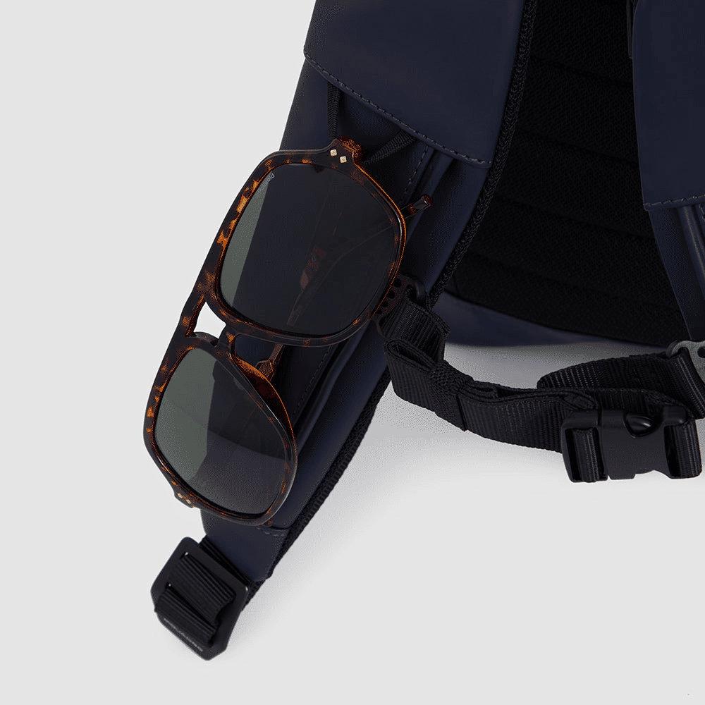 PIQUADRO Zaino roll-top per PC e iPad® Nero 