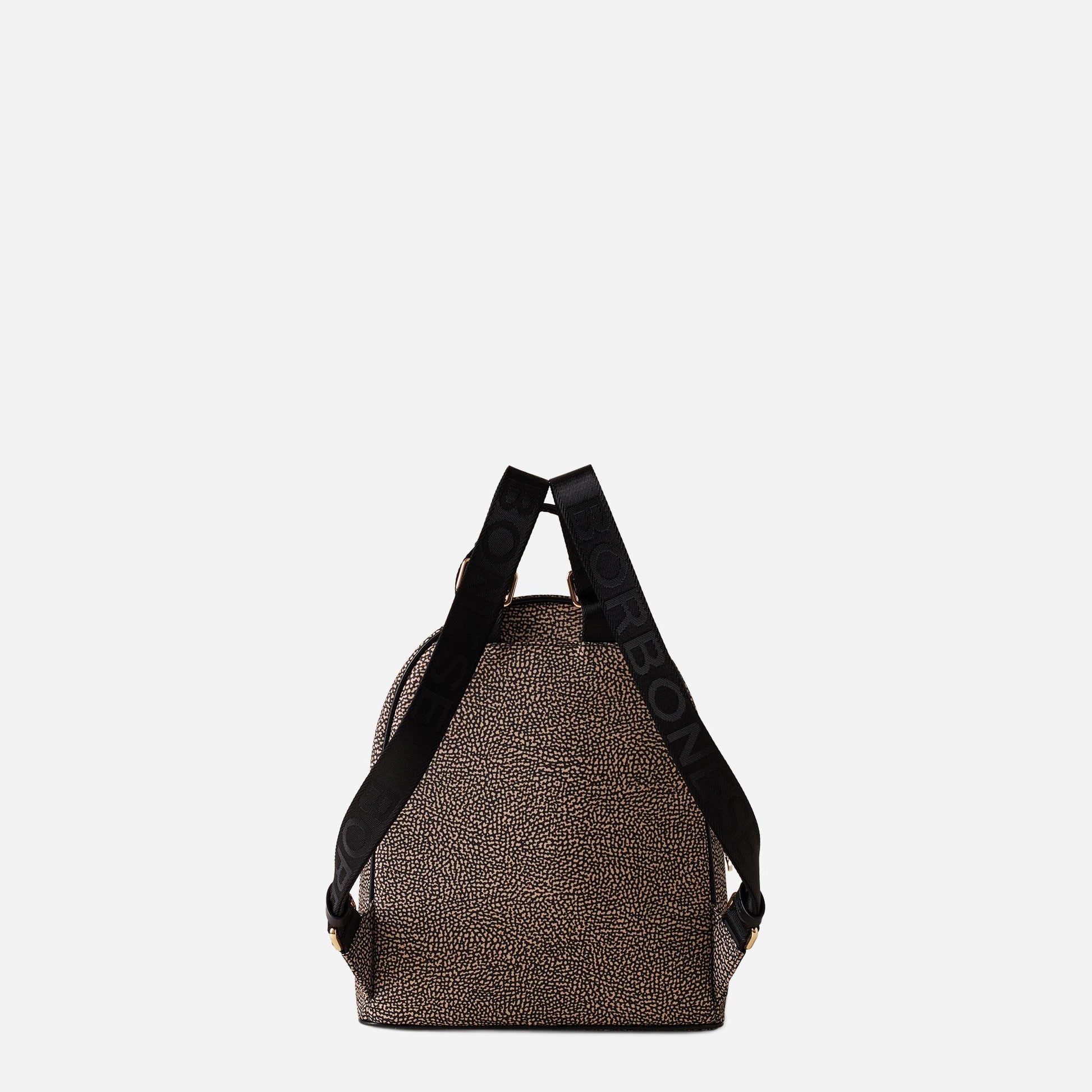 borbonese ZAINO MEDIUM OP NATURALE/NERO 