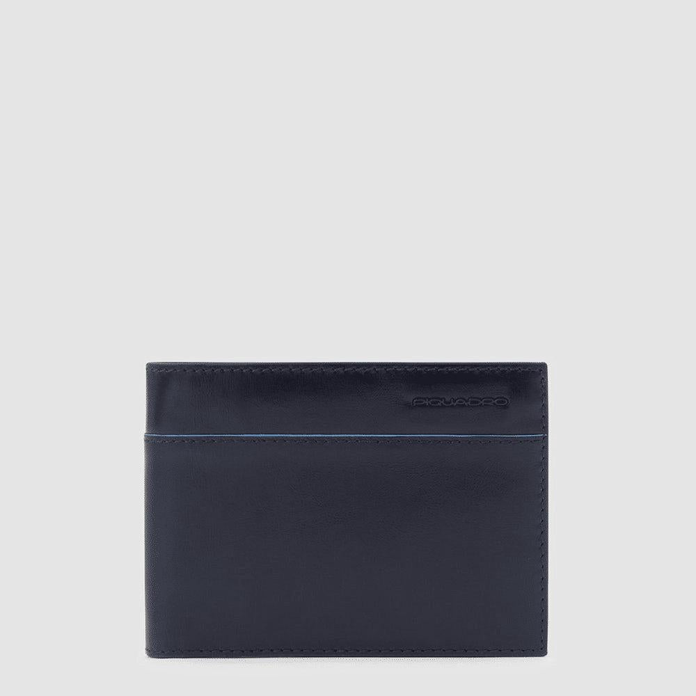 PIQUADRO Portafoglio uomo con due scomparti per banconote Blu 