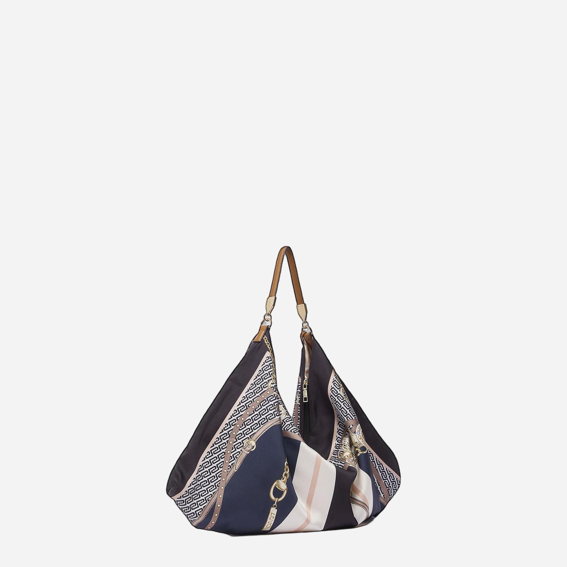 LIU JO Borsa foulard media St.metall.nero 