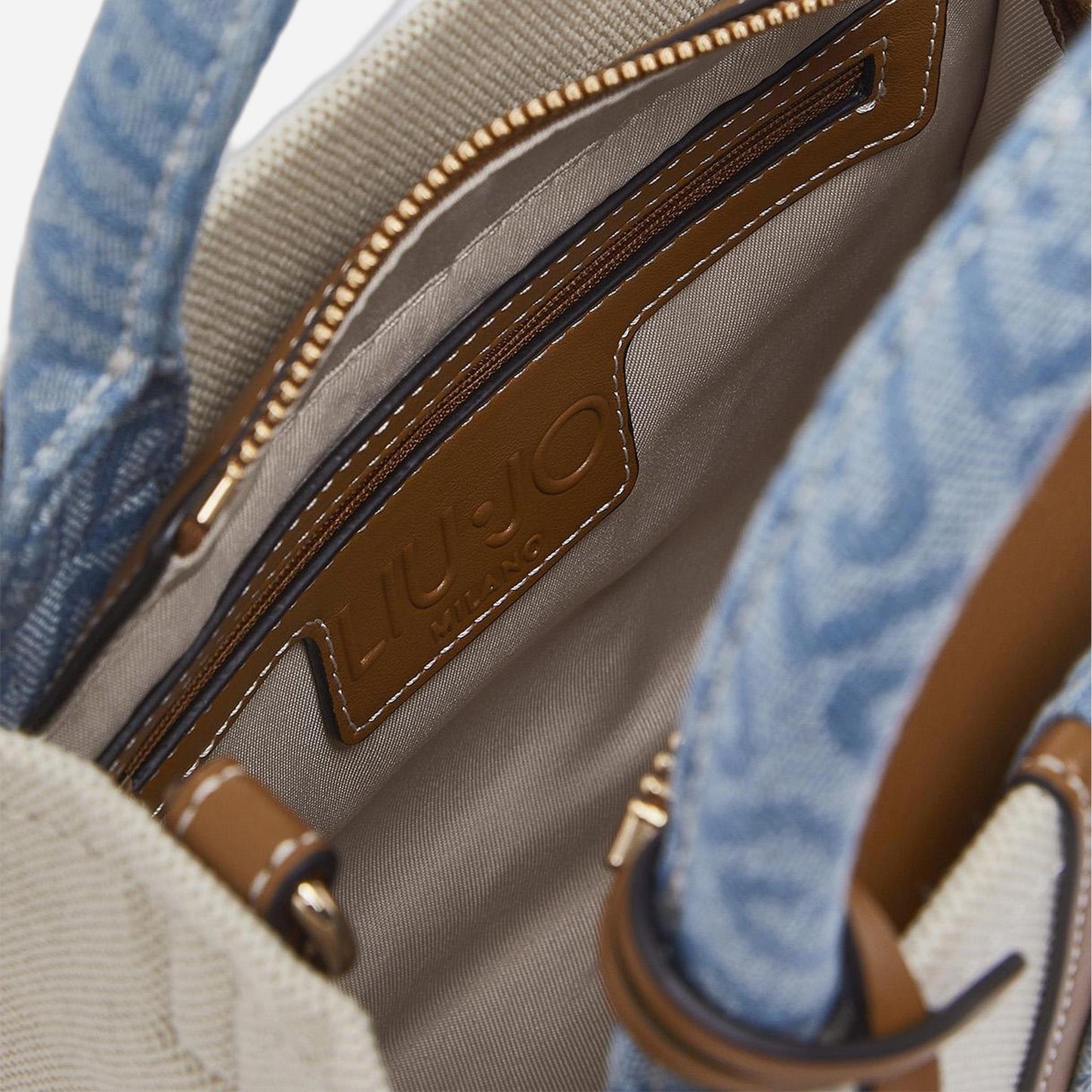 LIU JO Borsa piccola jacquard Neutro/denim 