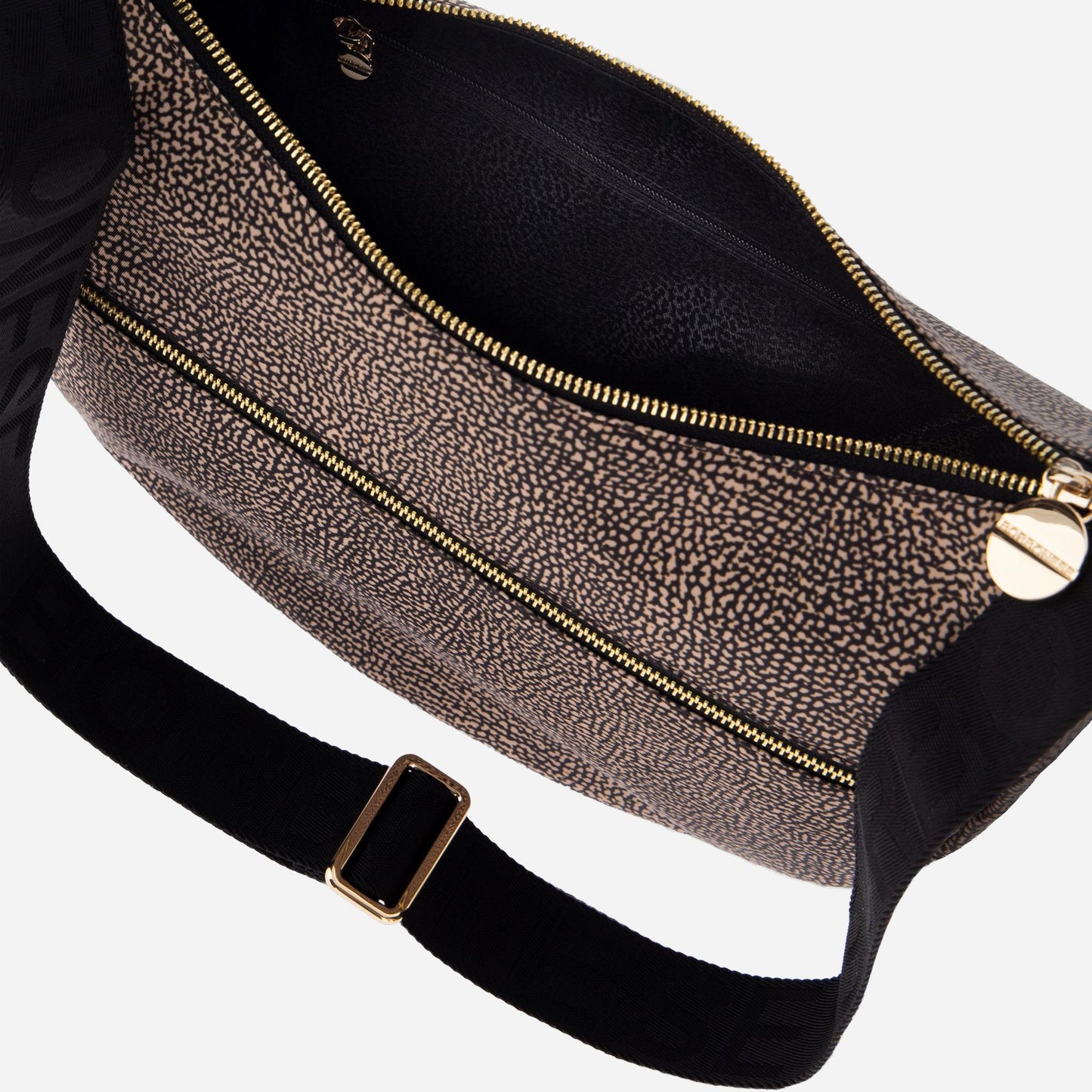 borbonese ECO LINE LUNA BAG SMALL OP NATURALE/NERO 