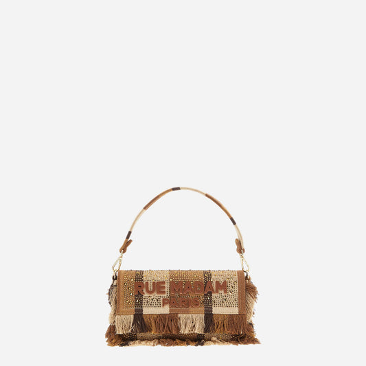 RUE MADAM CASABLANCA SHOULDER STRIPES BROWN 