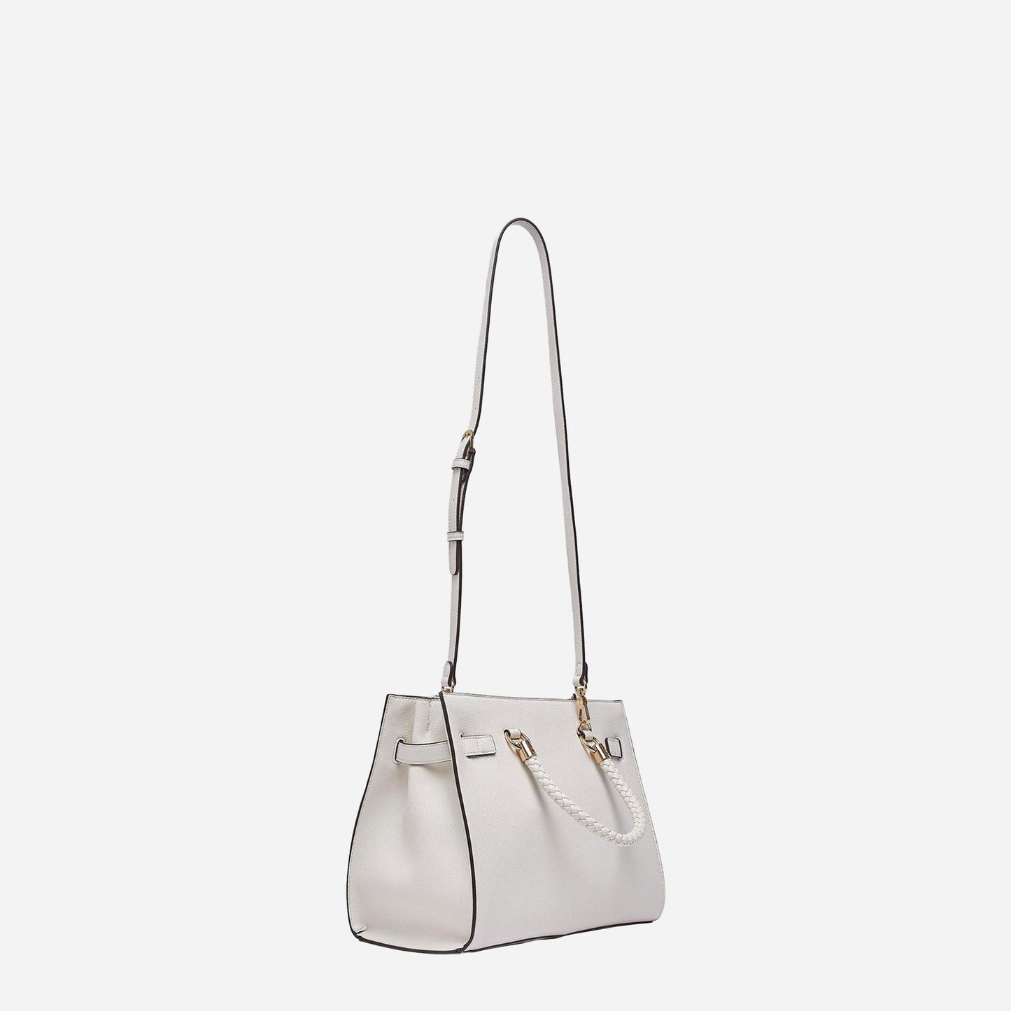 LIU JO Borsa satchel media con charms CREAM 