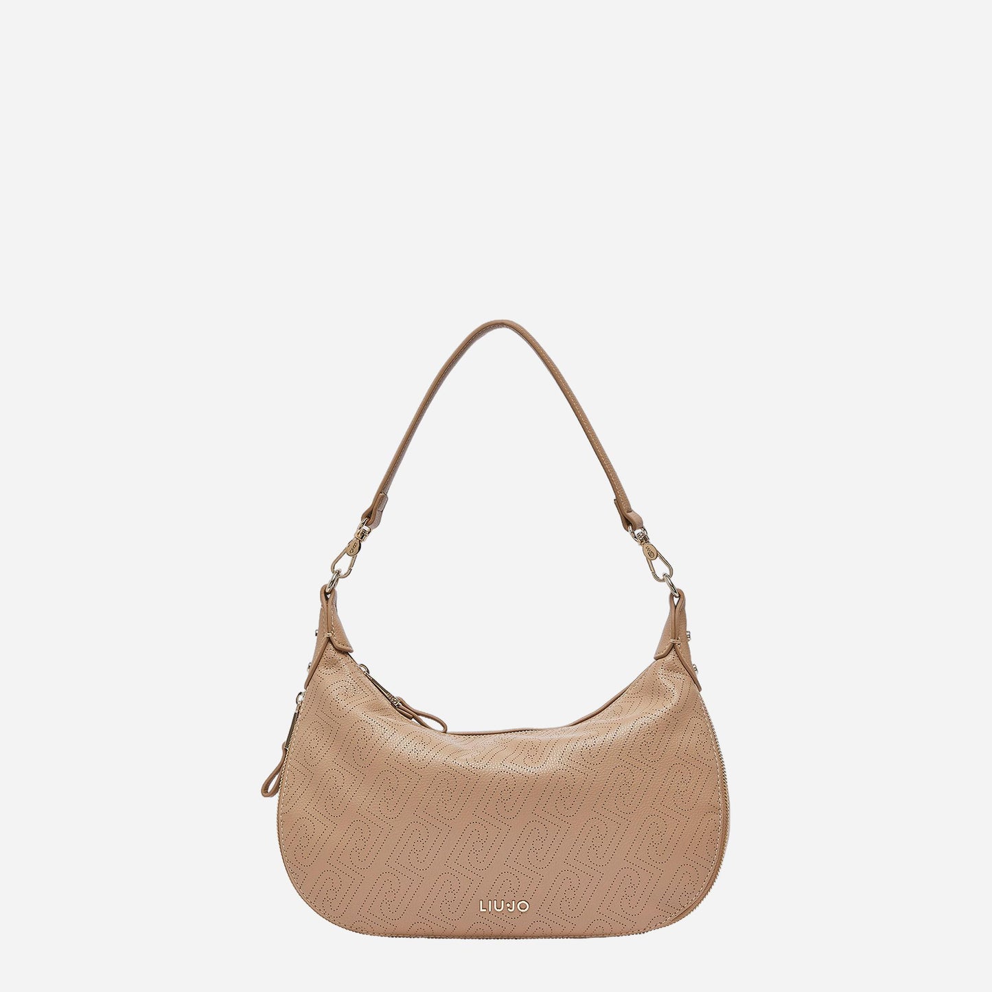 LIU JO Borsa a spalla media jacquard Cammello 
