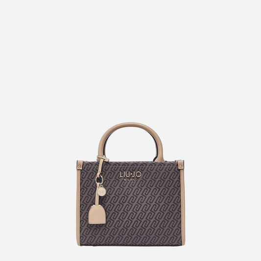 LIU JO Borsa piccola jacquard Testa moro/dk.cipria 