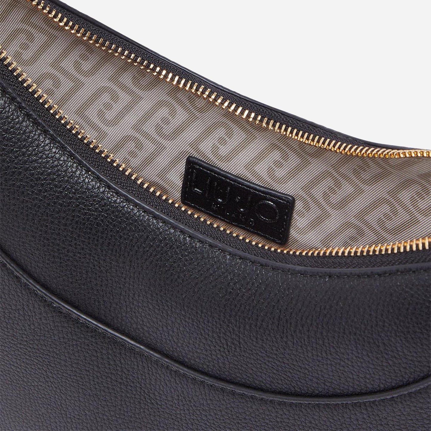LIU JO Borsa hobo media con charm BLACK 
