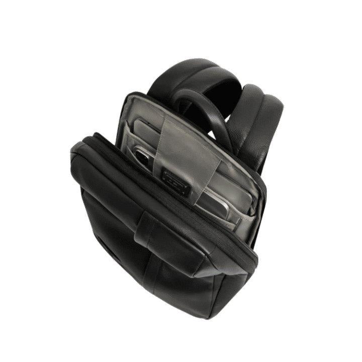 PIQUADRO Zaino PC 14'' espandibile in pelle Nero 