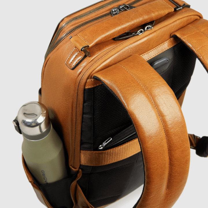 PIQUADRO Zaino porta PC 14'' in pelle Beige 
