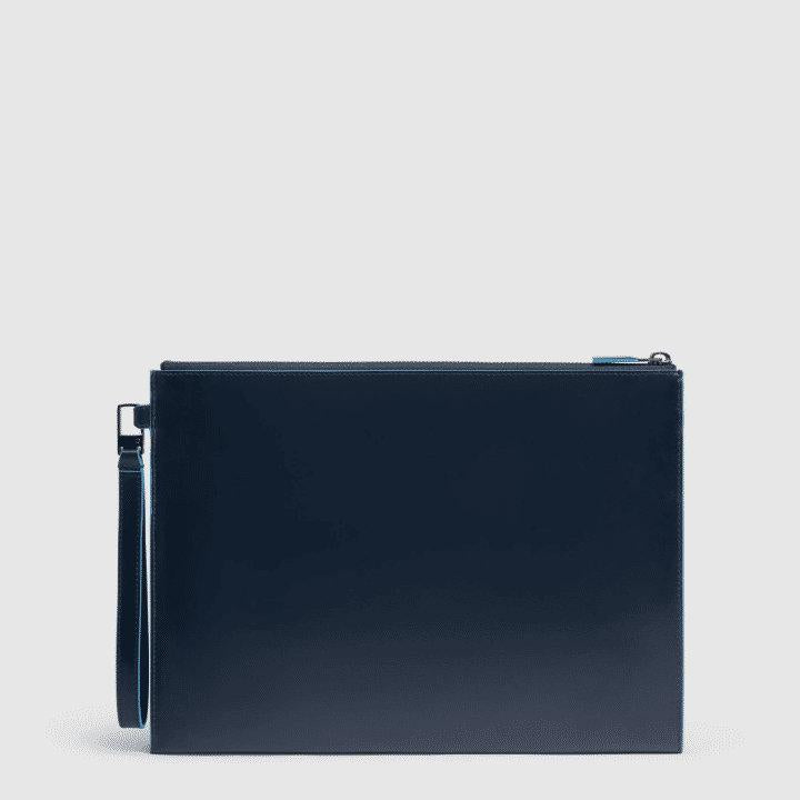 PIQUADRO Pochette uomo porta iPad® in pelle con polsiera BLU2 