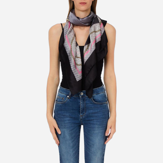 LIU JO Foulard con nastri BLACK 