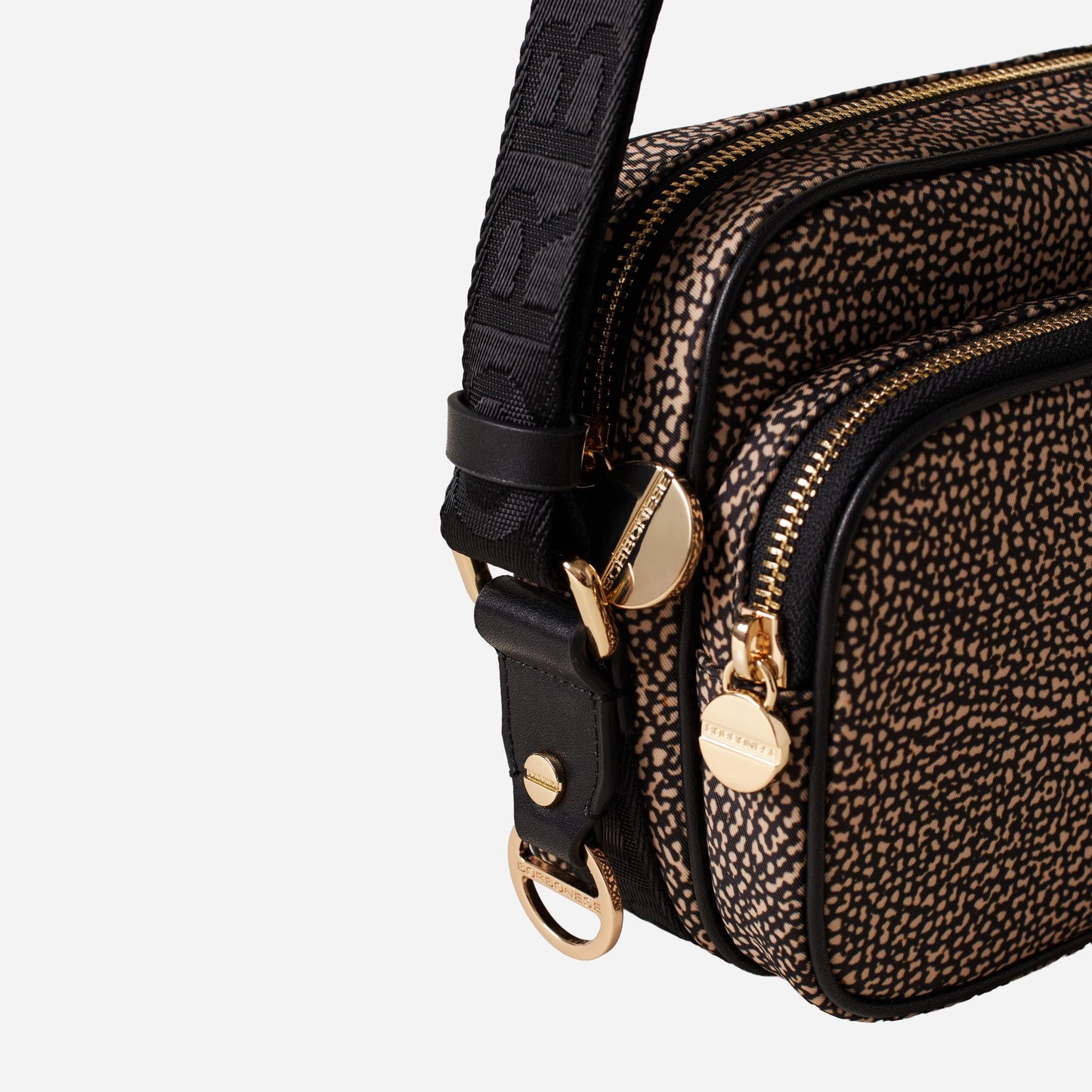 borbonese CAMERA CASE SMALL OP NATURALE/NERO 