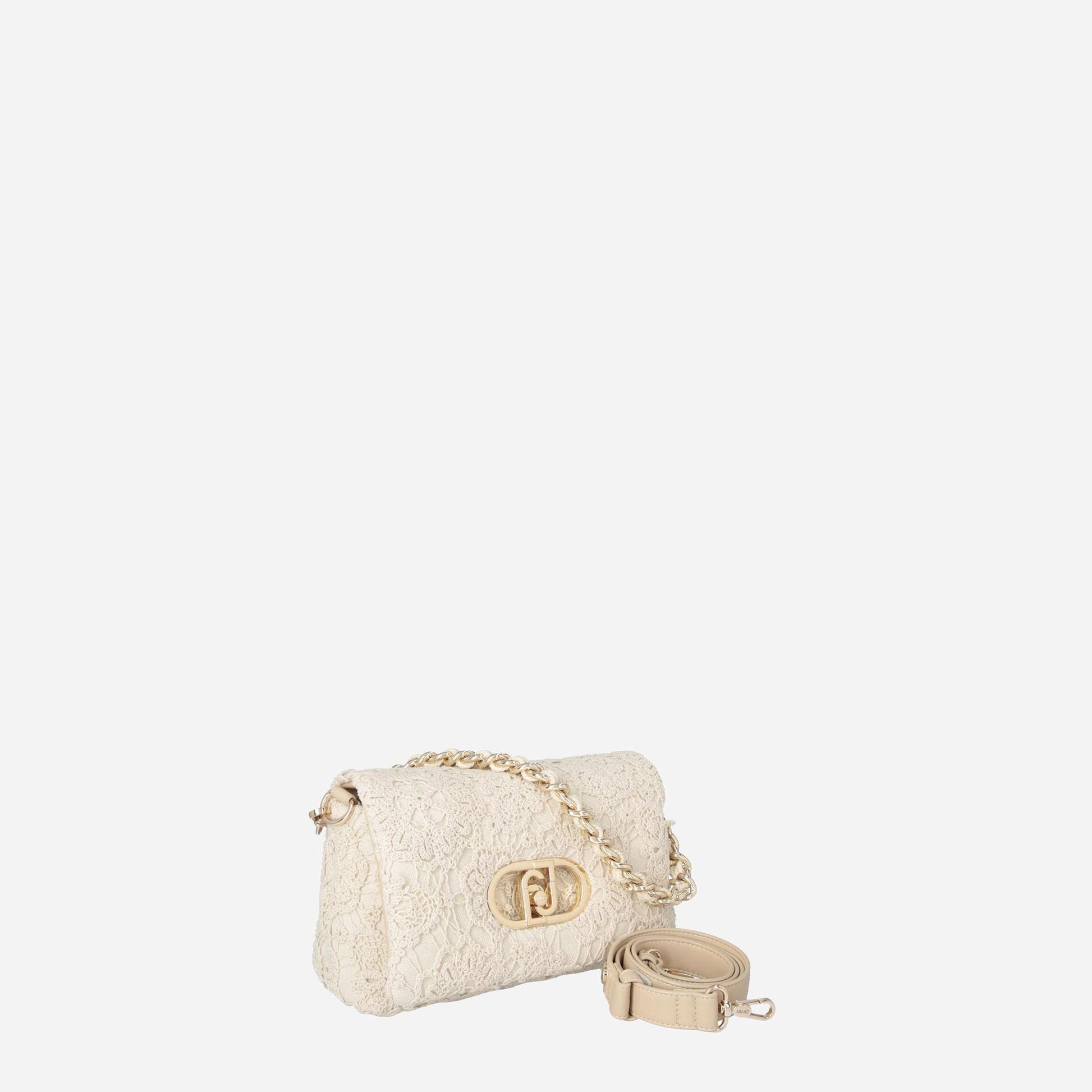 LIU JO Borsa media LaPuffy in crochet CREAM 