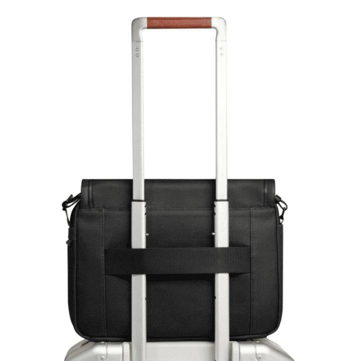 PIQUADRO Messenger porta IPad® 11" in pelle e tessuto Nero 