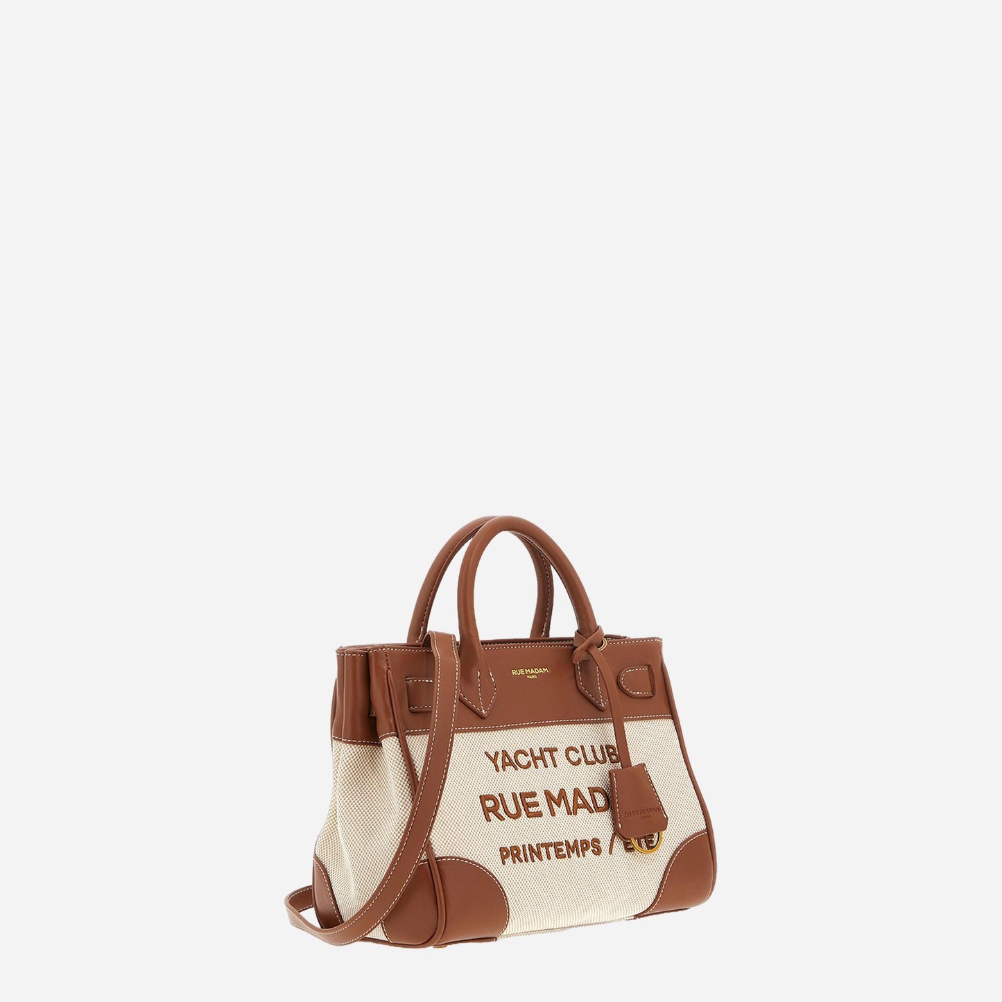 RUE MADAM RIVIERA MINI TOTE CANVAS BROWN 