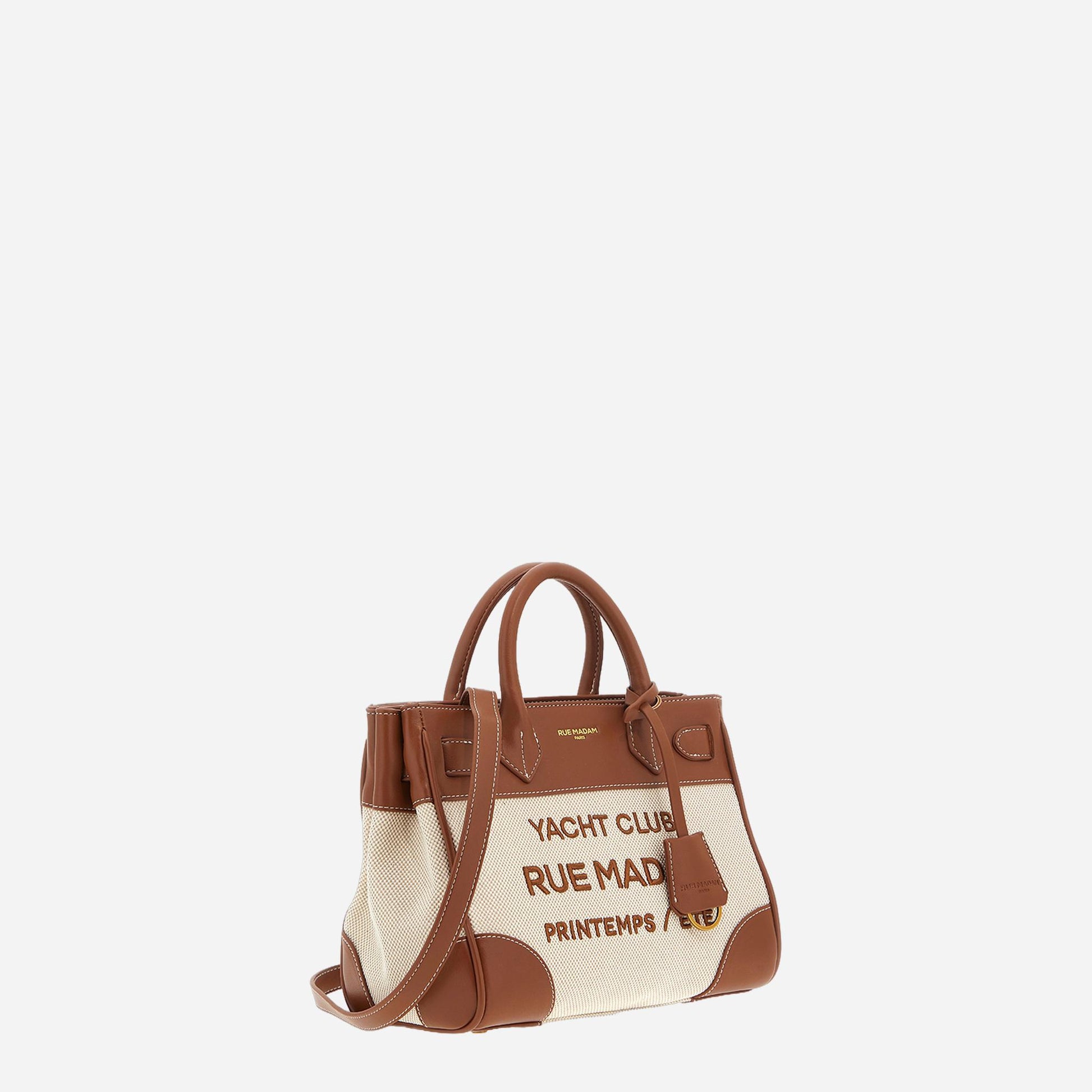 RUE MADAM RIVIERA MINI TOTE CANVAS BROWN 