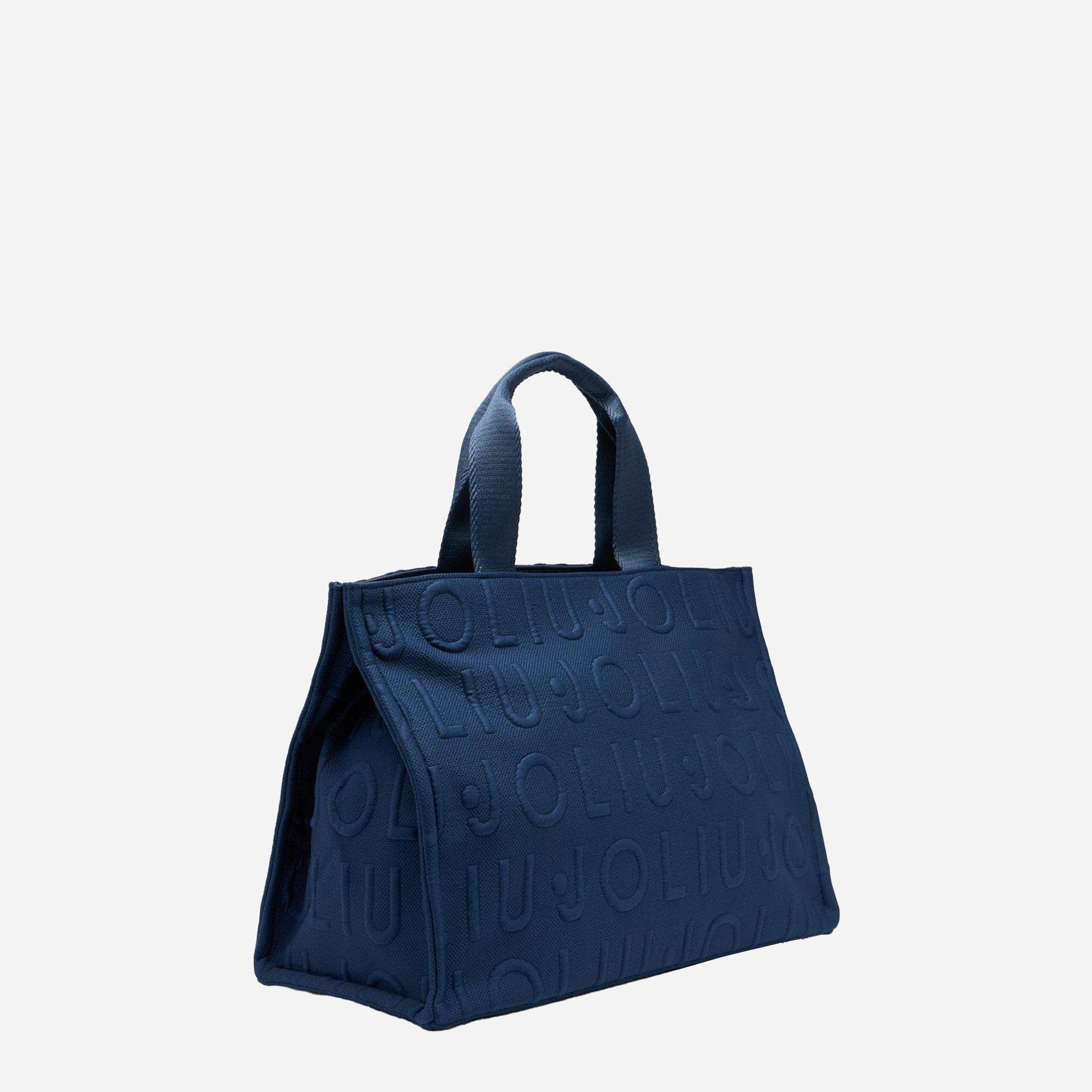 LIU JO Borsa tote media in maglia Blue sky 