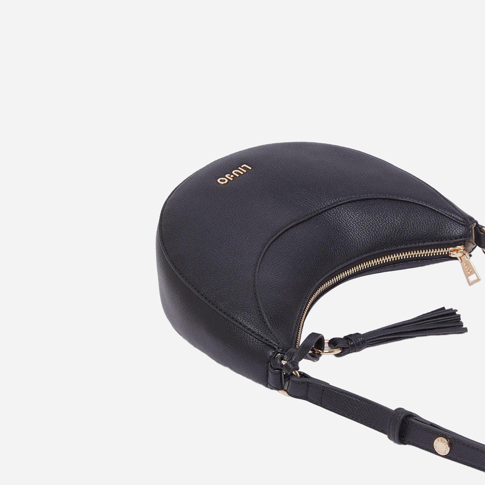 LIU JO Borsa hobo media con charm BLACK 