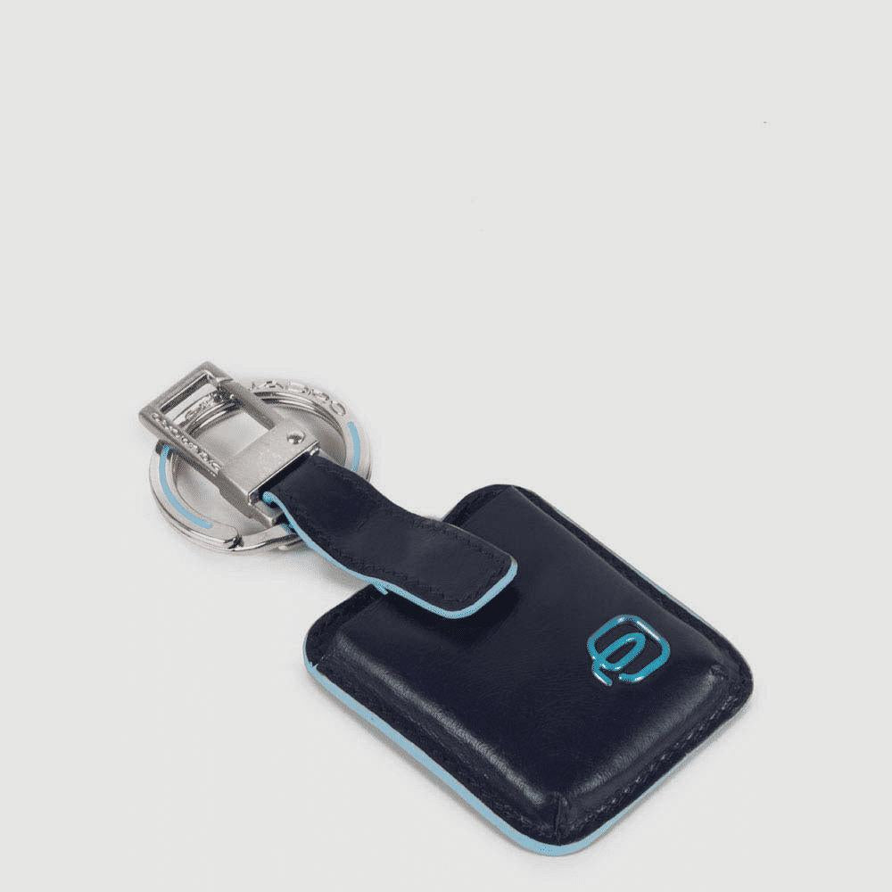 PIQUADRO Moschettone portachiavi in pelle con CONNEQU<BR/> BLU2 