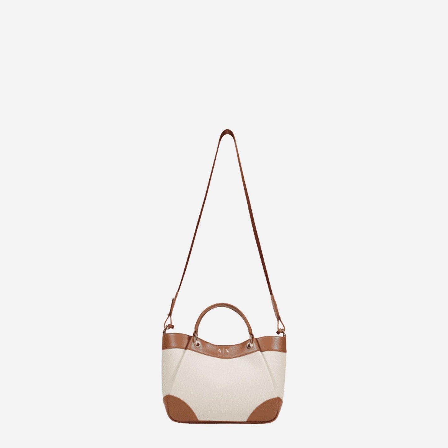 ARMANI EXCHANGE Borsa shopping media a mano NATURAL / SALINE CLAY 