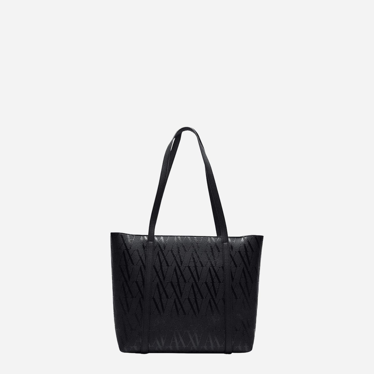 ARMANI EXCHANGE Borsa a mano in pelle BLACK/BLACK 