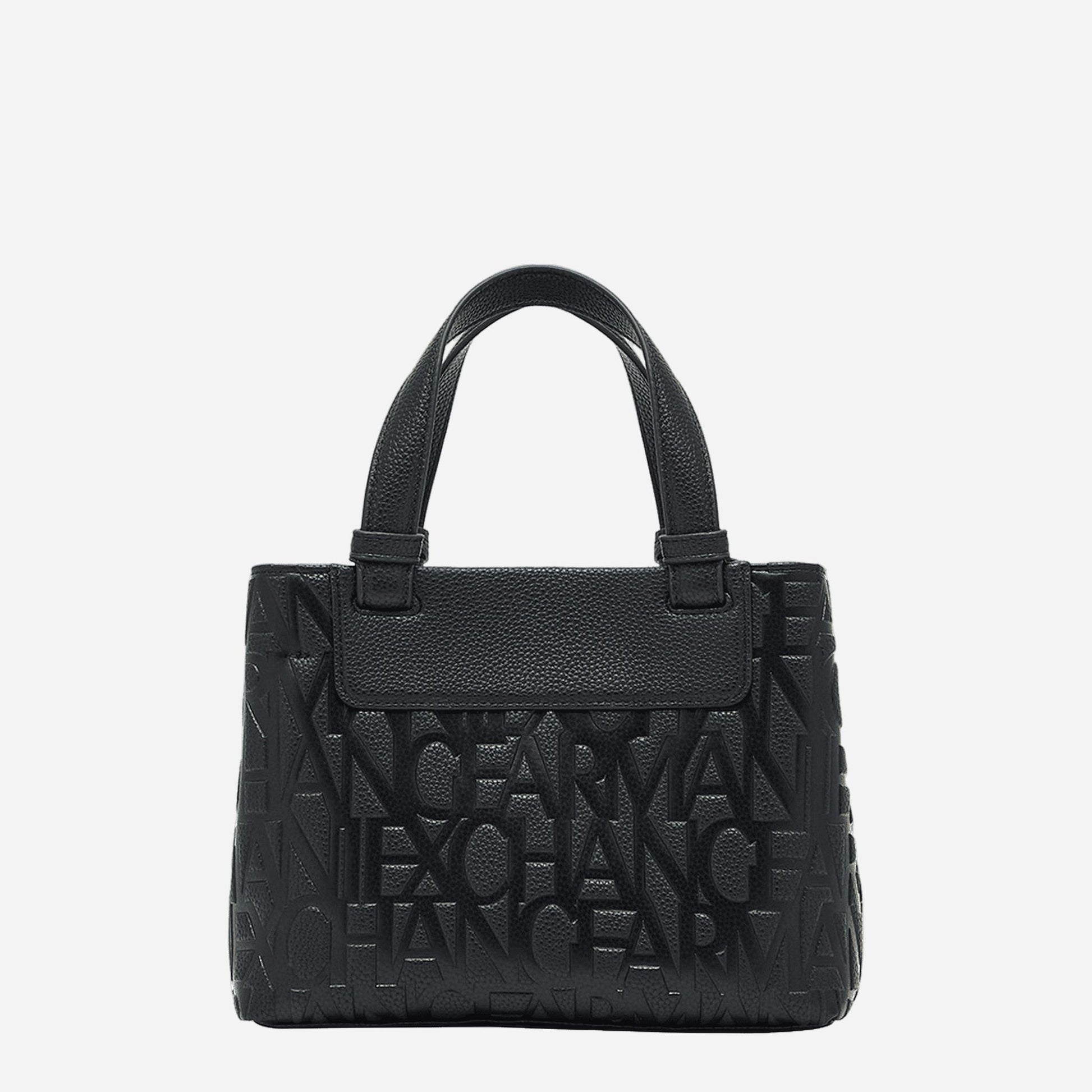 ARMANI EXCHANGE Shopping logo all over BLACK 