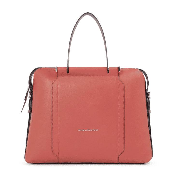 PIQUADRO Borsa donna porta pc e porta iPad®Pro 12,9" arancio/marrone 