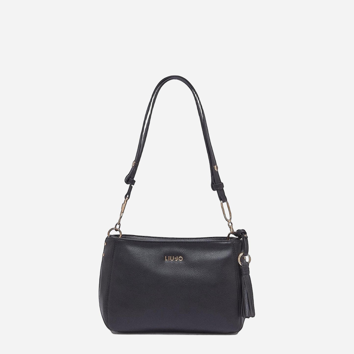LIU JO Borsa media con charm BLACK 
