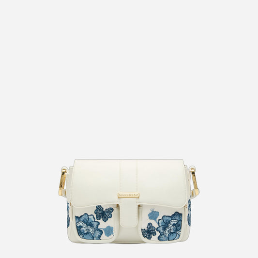 Braccialini BORSA BRACCIALINI JINNY TESSUTO/POLISYNT BLU BUTTERFLY 