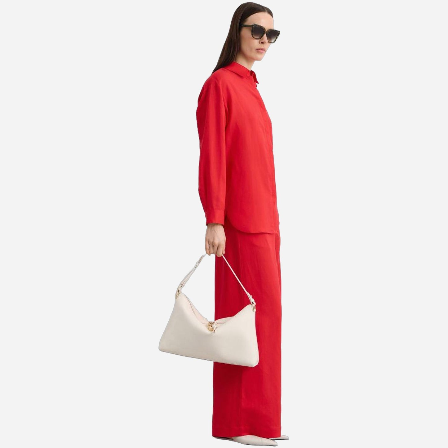 FURLA Furla Debby Borsa A Spalla Large Panna 