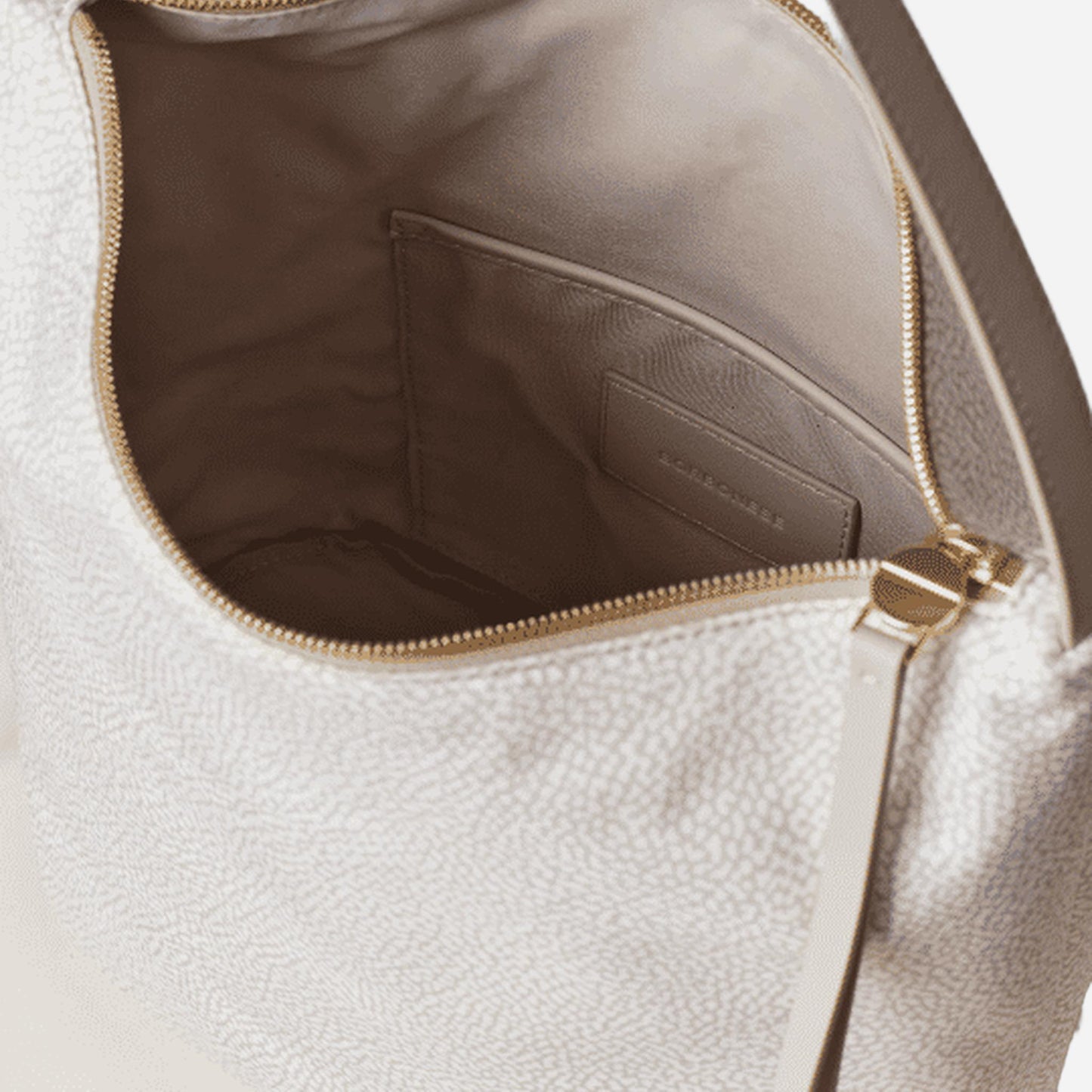 borbonese PRIVE SECCHIELLO MEDIUM WHITE COTTON 