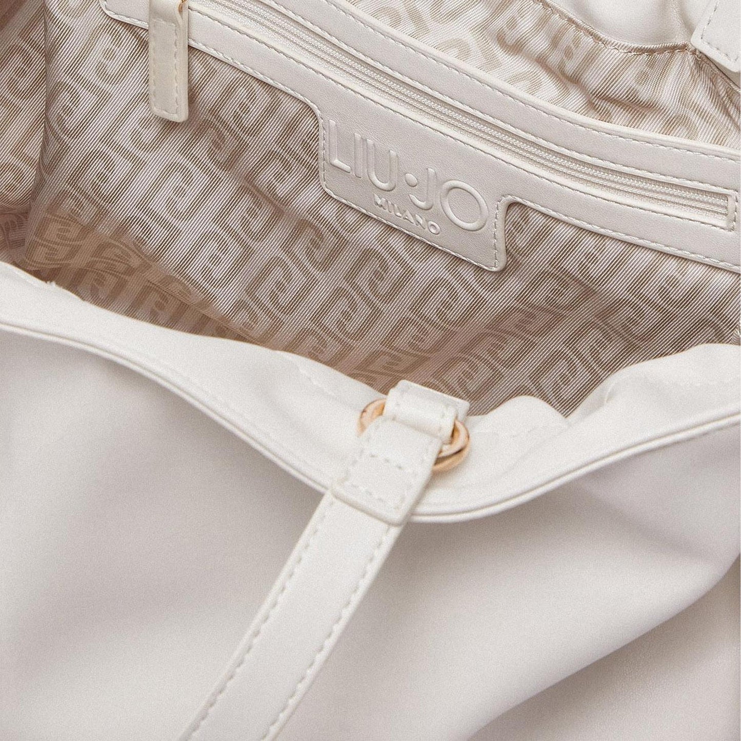 LIU JO Borsa a spalla Riccy grande CREAM 