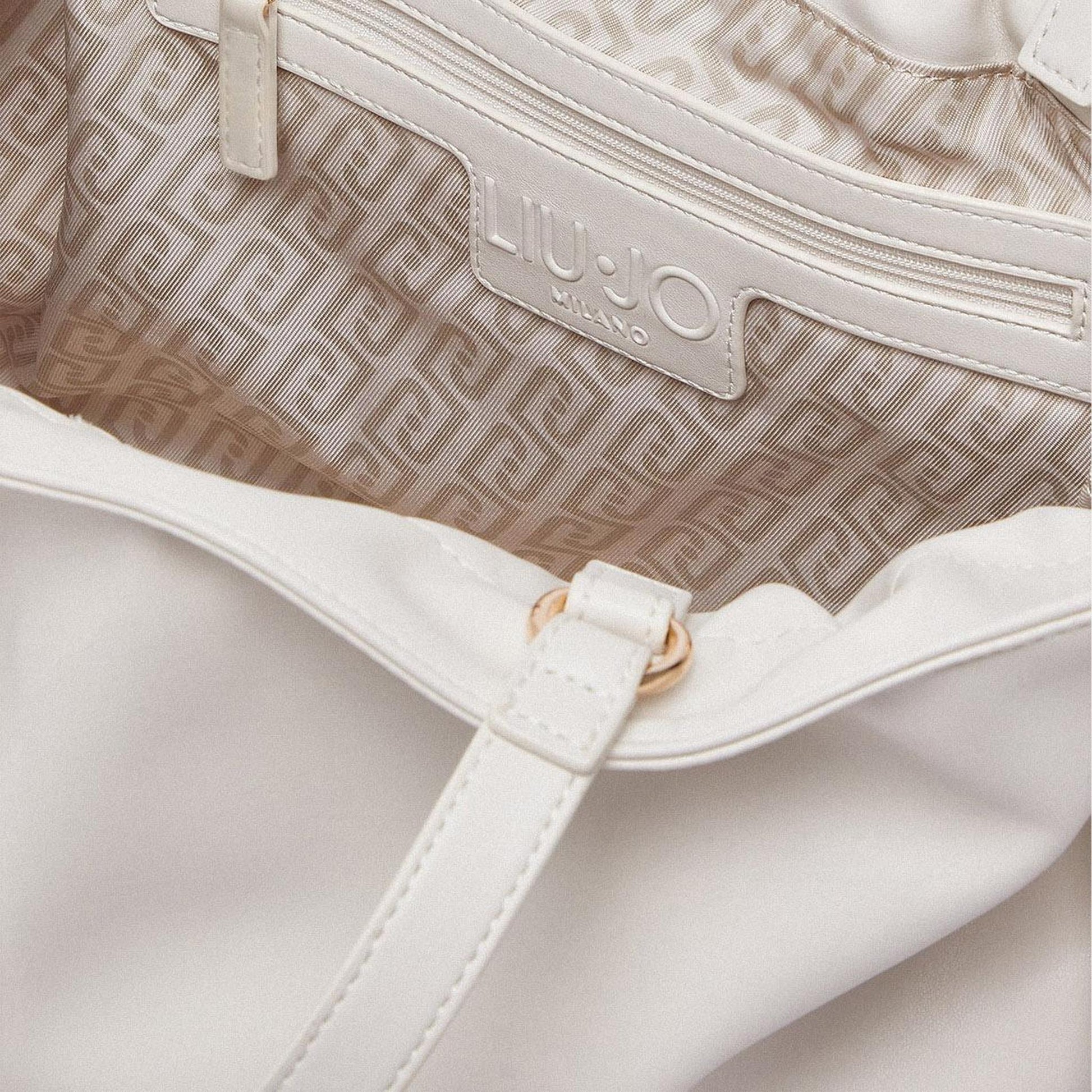 LIU JO Borsa a spalla Riccy grande CREAM 