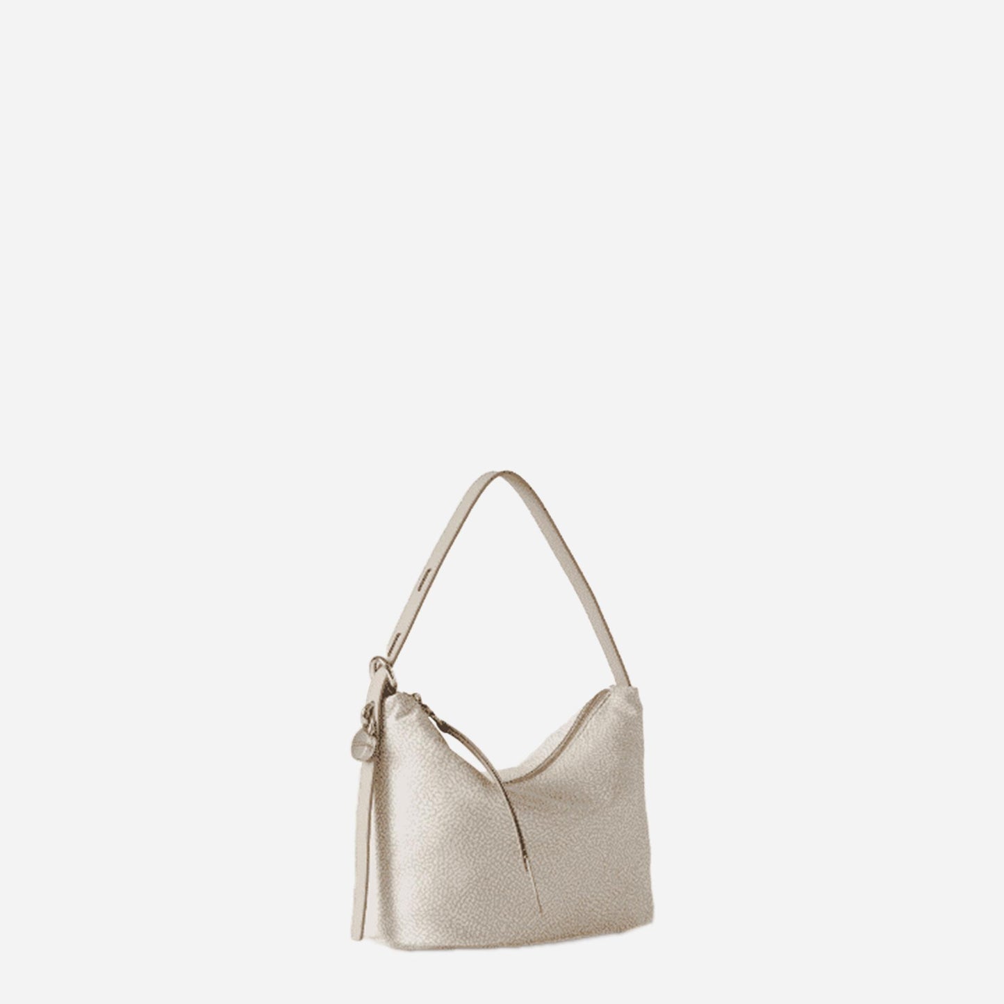 borbonese PRIVE SECCHIELLO SMALL WHITE COTTON 