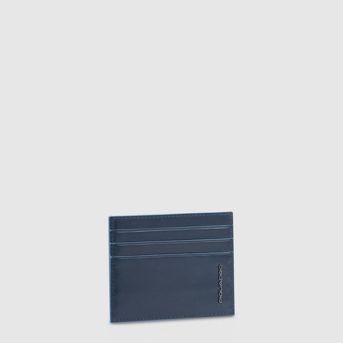 PIQUADRO Portacarte di credito uomo sottile in pelle BLU2 