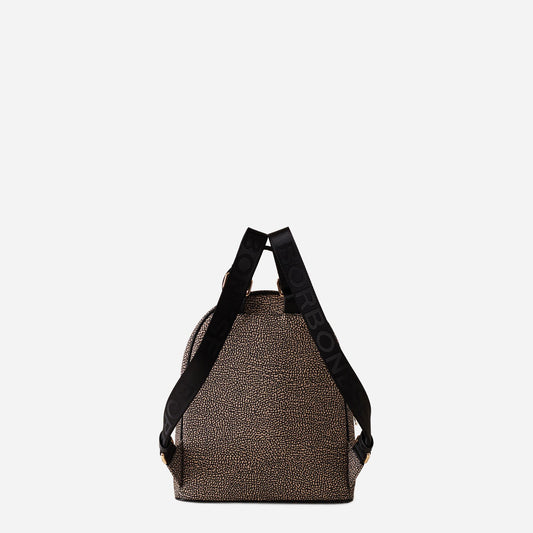 borbonese ZAINO MEDIUM OP NATURALE/NERO 