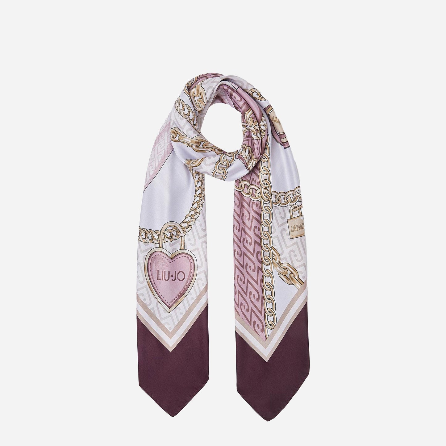 LIU JO Foulard grande con fiocco CRANBERRY 