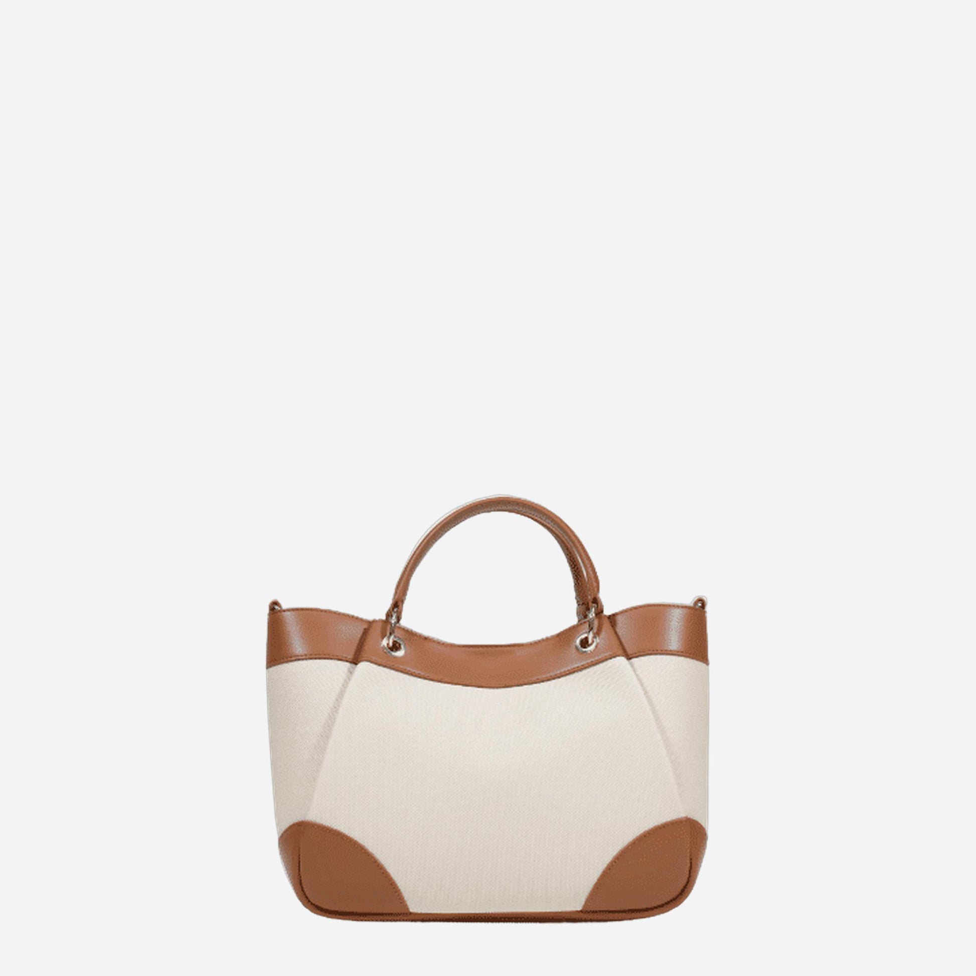ARMANI EXCHANGE Borsa shopping media a mano NATURAL / SALINE CLAY 